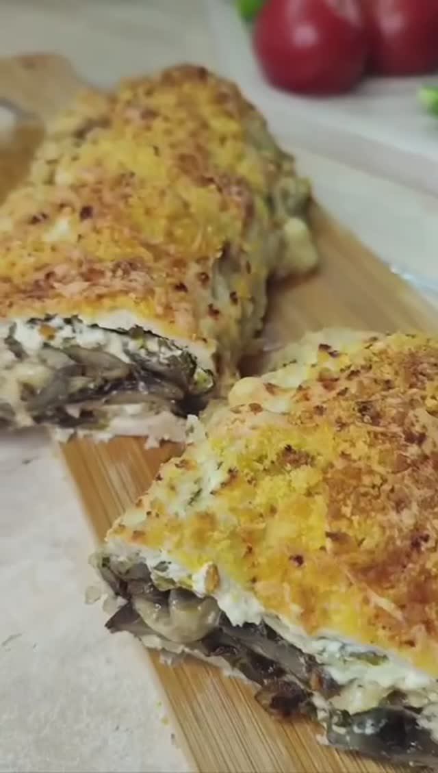 🍗 Куриный рулет с шампиньонами #обеды #ужины #горячее смотреть онлайн