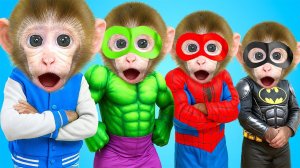 Мультики для детей, на обезьянку напал Халк мультик/видео про обезьянку