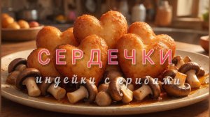 Сердечки индейки с грибами. Пошаговый рецепт приготовления блюда. Повторите на своей кухне.