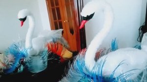 Лебеди из пленки!😊👍😊