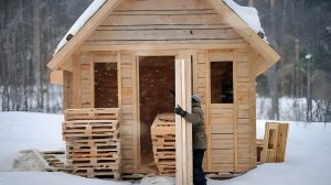 Строю домик из поддонов. От начала до конца. Бушкрафт