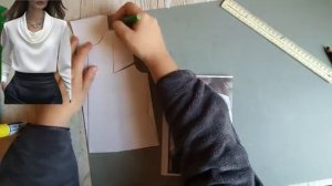 Моделирование. Двойной хомутик в блузке. Выкройка № 1942.