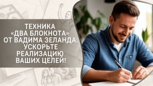 Техника «Два блокнота» от Вадима Зеланда. Ускорьте реализацию ваших целей!