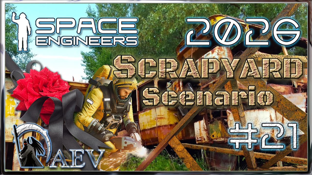 Space Engineers🪐 №21 Scrapyard 2026 🚧Сценарий Свалка! ОТ турели ,блин!