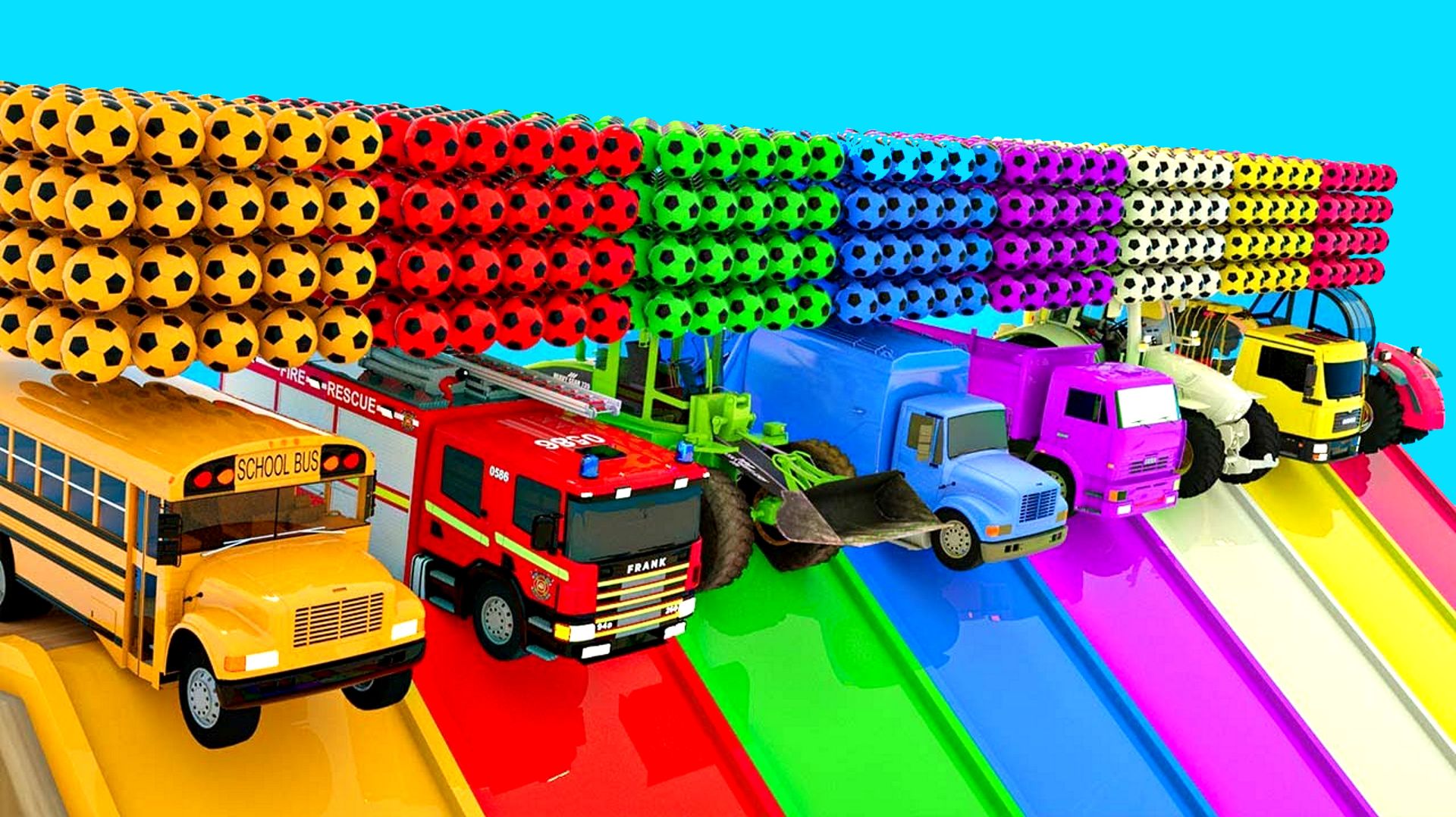 Мультфильмы для малышей и детей про машинки с весёлыми песенками для детей и малышей