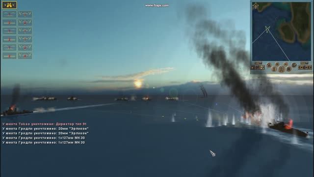 Морской бой. США VS Япония. Pacific Storm.Allies. Мод Samurai Spirit