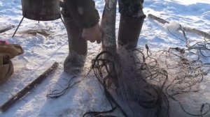 ЗИМНЯЯ РЫБАЛКА в -40С. чËрный Квадрат