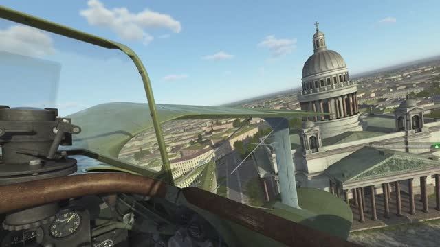 Полет на И-153 над Ленинградом