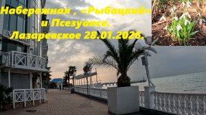Набережная ,"Рыбацкий", Псезуапсе и весна! Лазаревское 28.01.2026.