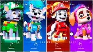 Мультики для Детей Щенячий Патруль МАЙНКРАФТ Tiles Hop - РОККИ, ЭВЕРЕСТ, МАРШАЛЛ, СКАЙ