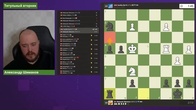 Титульный_вторник!_📅_27_01_25_🎤_Александр_Шиманов_Titled_Tuesday смотреть онлайн