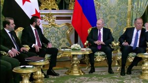 Развитие отношений России и Сирии обсуждали в Кремле Владимир Путин и Ахмед аш-Шараа.