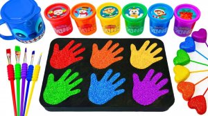 ИГРАЕМ В РАЗНОЦВЕТНЫЕ СЛАЙМЫ ЗАЛИВАЕМ В ФОРМЫ РУК ВИДЕО ДЛЯ ДЕТЕЙ ДЕТСКИЙ КАНАЛ ИГРАЛКИ-ЗАЛИПАЛКИ