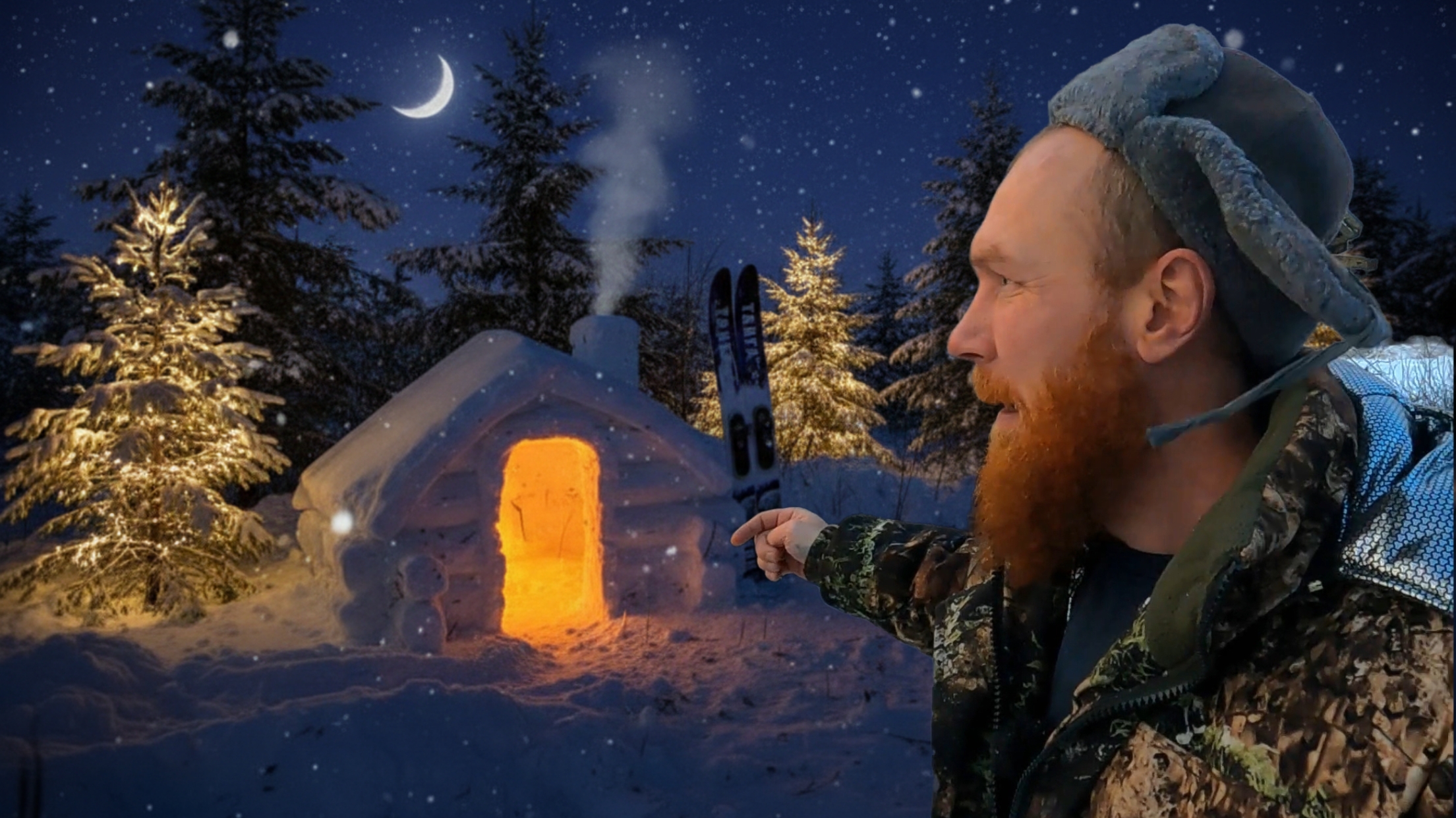 Я ПОСТРОИЛ ХИЖИНУ ИЗ СНЕГА И ПРОВЁЛ В НЕМ НОЧЬ смотреть онлайн