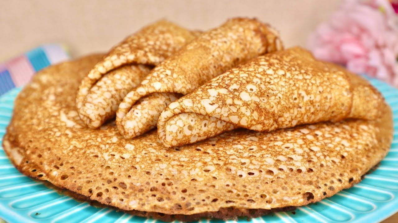 Тонкие блины на кефире с дырочками - рецепт на Eda.video смотреть онлайн