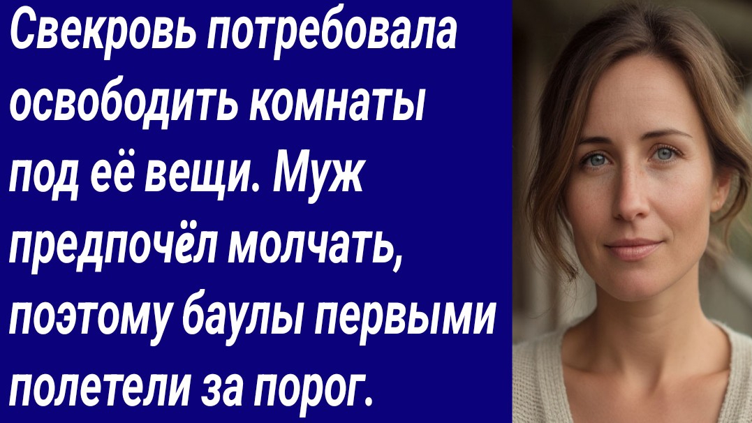 Истории со Смыслом/Свекровь потребовала освободить комнаты под её вещи/Аудиорассказ смотреть онлайн
