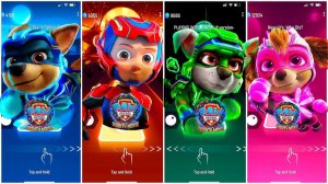 Мультики для Детей Щенячий Патруль Tiles Hop - ГОНЩИК, МАРШАЛЛ, РОККИ, СКАЙ