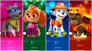 Мультики для Детей Щенячий Патруль Tiles Hop - СКАЙ, МАРШАЛЛ И ДР
