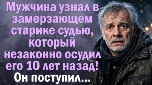 Мужчина узнал в замерзающем старике судью, который незаконно осудил его 10 лет назад! Он поступил...