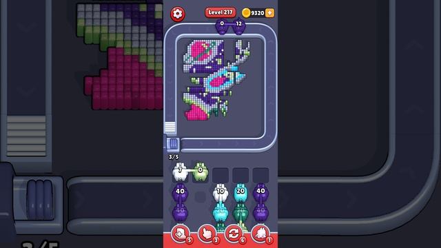 Прохождение 217 уровня Pixel Flow смотреть онлайн