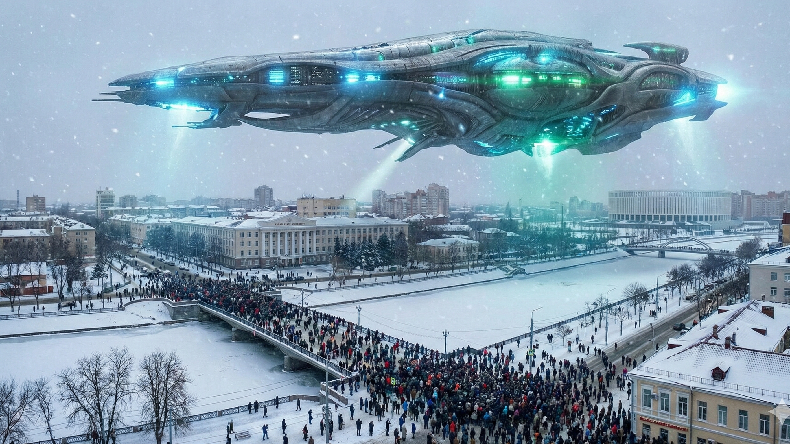 Путину показали кадры-вторжение нло над городом. смотреть онлайн