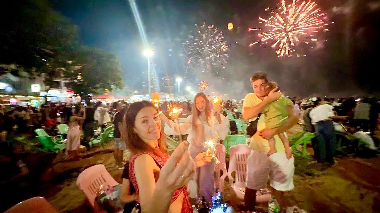 НОВЫЙ 2026 ГОД В ТАИЛАНДЕ! Празднуем на пляже в Паттайе. смотреть онлайн