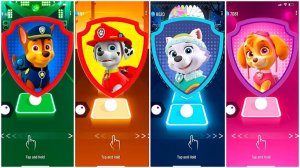 Мультики для Детей Щенячий Патруль Tiles Hop - ГОНЩИК, МАРШАЛЛ, ЭВЕРЕСТ, СКАЙ