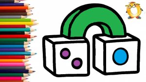 Мультик - раскраска для детей КУБИКИ. Учимся как рисовать КУБИКИ вместе с детьми // ОБУЧАШКА ТВ