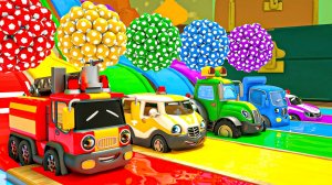 Мультфильмы для детей и малышей про машинки с весёлыми песенками для малышей и детей