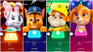 Мультики для Детей Щенячий Патруль Tiles Hop - ЭВЕРЕСТ, ГОНЩИК, КРЕПЫШ, СКАЙ