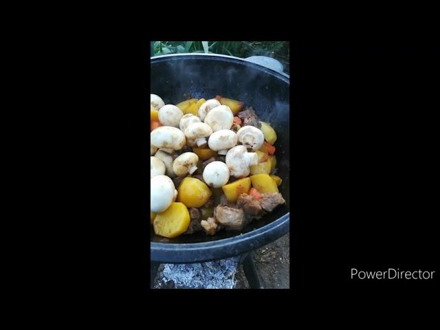 говядина с овощами в казане