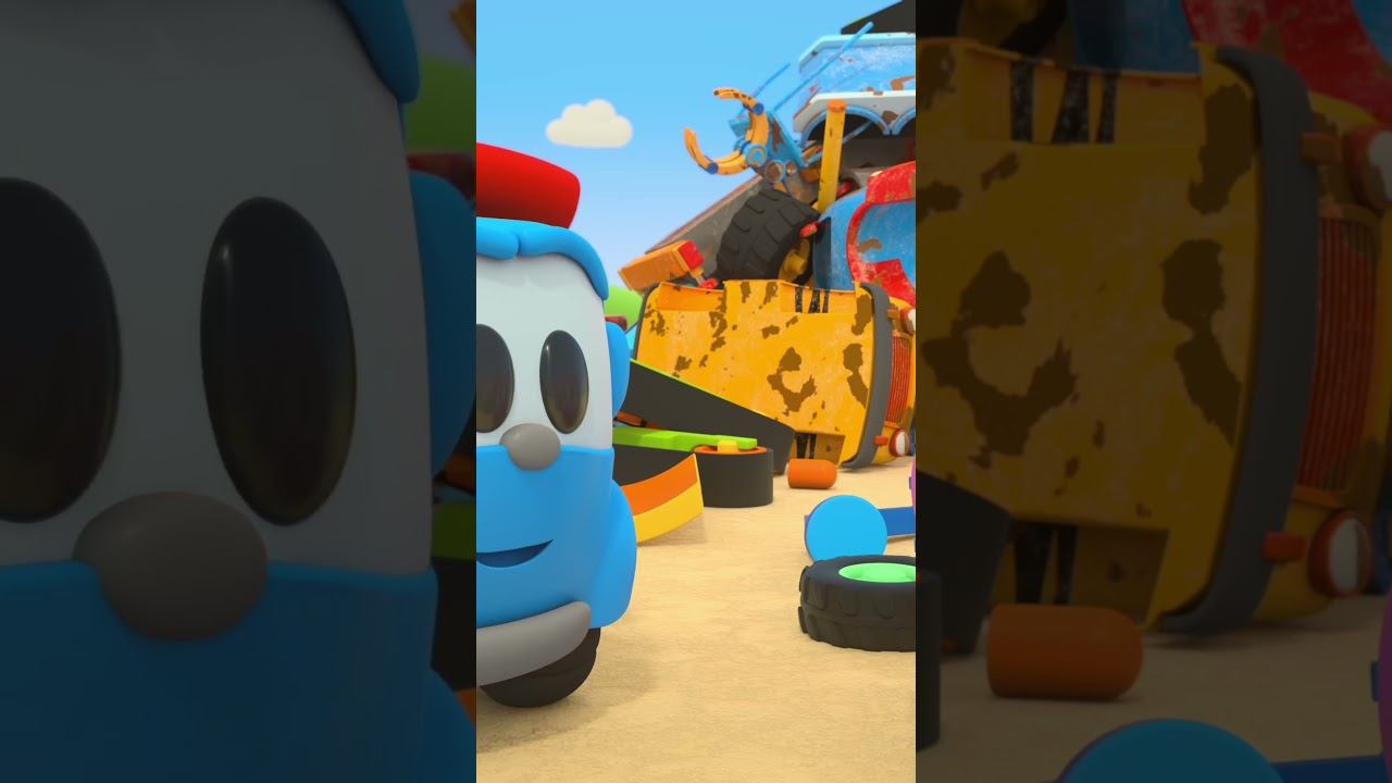 Грузовичок Лёва и кукла Лея собирают машинки из деталей #длядетей #мультик #грузовичок смотреть онлайн