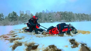 Тест мотобуксировщика Ikudzo ekr 20 в слуд (первый опыт)