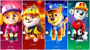 Мультики для Детей Щенячий Патруль Tiles Hop - СКАЙ, КРЕПЫШ, ГОНЩИК, МАРШАЛЛ