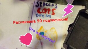 Stickers cats bling bag! Распаковка на 50 подписчиков! #распаковка #котики #поделки #мила #друзярп