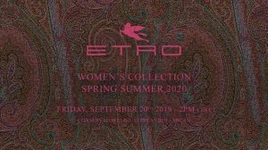 Показ женской коллекции Etro весна-лето 2020
