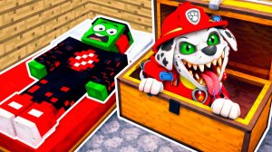 МАРШАЛ ПРЯЧЕТСЯ в МОЁМ СУНДУКЕ НОЧЬЮ ЩЕНЯЧИЙ ПАТРУЛЬ в МАЙНКРАФТ