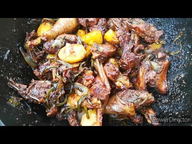 Курица по китайски в вине из красной смородины