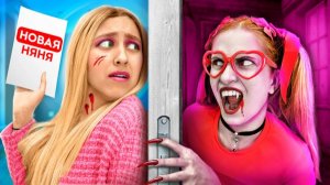 Новая няня vs детский вампир 🦇 Смешные сцены 😱