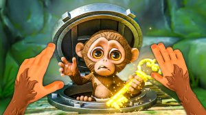 МАЛЕНЬКАЯ ОБЕЗЬЯНКА ВЫБРАЛАСЬ ЧЕРЕЗ НОВЫЙ СЕКРЕТНЫЙ ЛЮК ИЗ ЗООПАРКА 🐵 в I Am Monkey VR