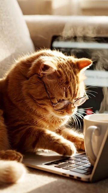 котик на удаленке