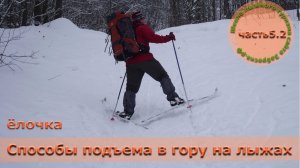 /ЗА/Способы подъема в гору на лыжах. Ёлочка