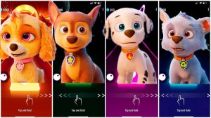 Мультики для Детей Щенячий Патруль Tiles Hop - СКАЙ, ГОНЩИК, МАРШАЛЛ, РОККИ
