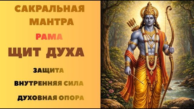 Сакральная Мантра РАМА. ЩИТ ДУХА. Защита Внутренняя Сила. Духовная опора.