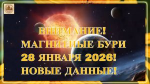 ВНИМАНИЕ! МАГНИТНЫЕ БУРИ 28 ЯНВАРЯ 2026! НОВЫЕ ДАННЫЕ!
