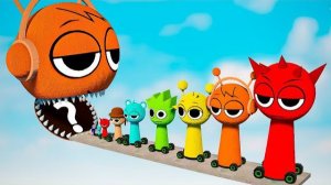 Машины суперсемейки СПРУНКИ против гигантского ОРЕНА с гигантским вопросительным знаком