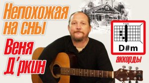 НЕПОХОЖАЯ НА СНЫ - ВЕНЯ Д'РКИН (А.ЛИТВИНОВ) АККОРДЫ ДЛЯ ГИТАРЫ И ТЕКСТ ПЕСНИ (КАК ИГРАТЬ) РАЗБОР