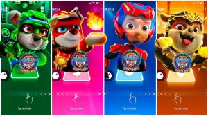 Мультики для Детей Щенячий Патруль Tiles Hop - РОККИ, МАРШАЛЛ, РАЙДЕР, КРЕПЫШ