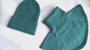 СТИЛЬНЫЙ КОМПЛЕКТ ИЗ МЕРИНОСА. ШАПКА И МАНИШКА