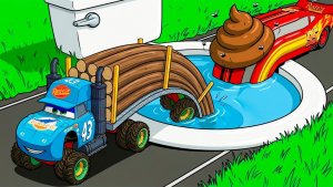 Машинки летают и прыгают! Развивающие мультики Машины помощники. Мультфильмы про машинки